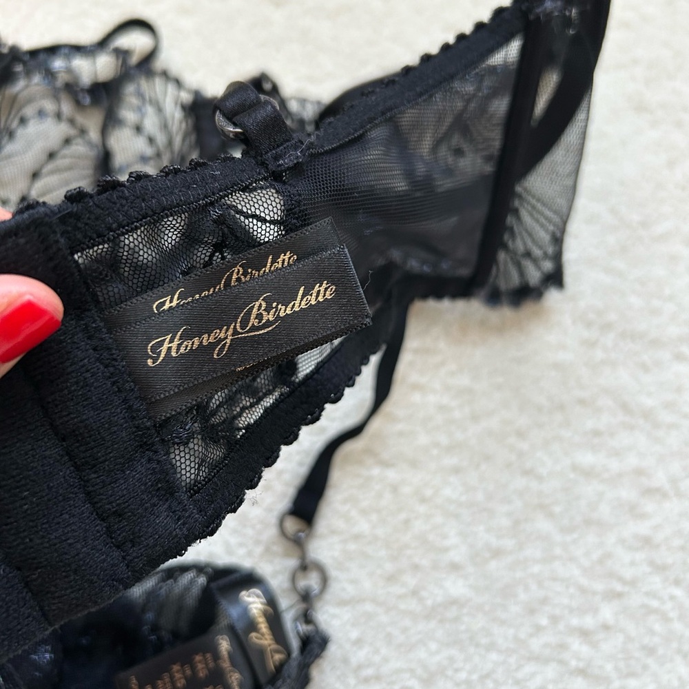 Honey Birdette Black Lace Lingerie Set - Picture 5 of 6